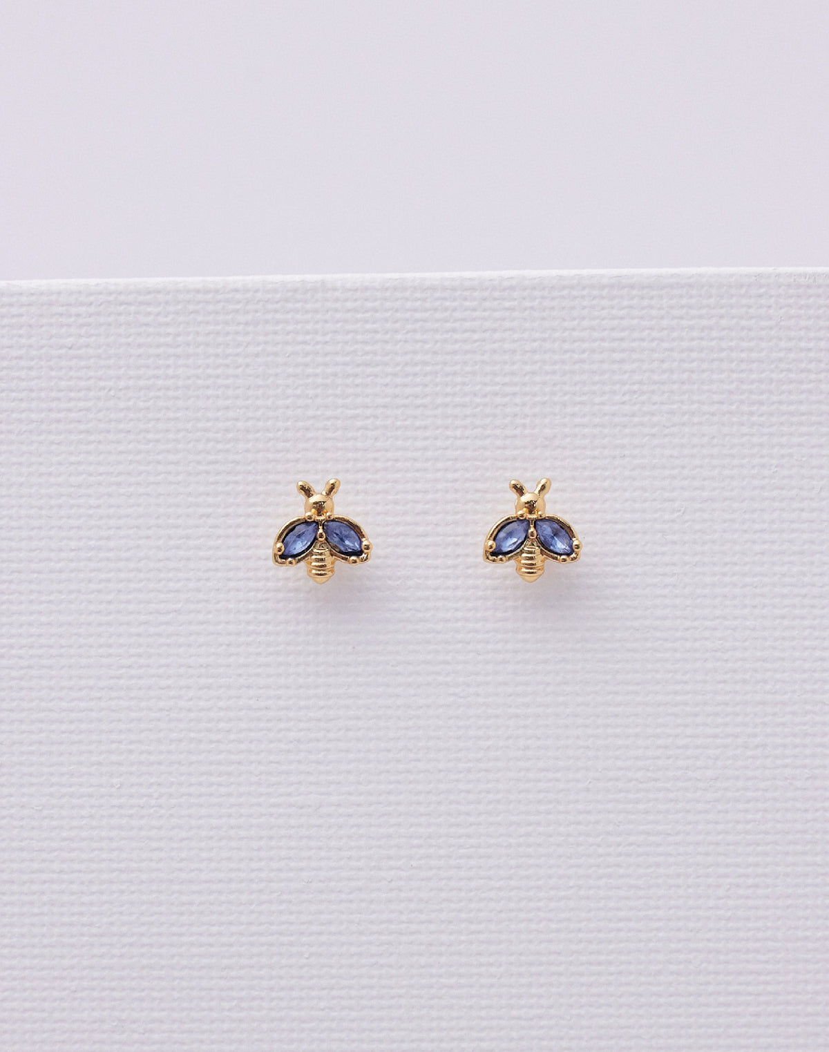 Aretes Mini Abeja Navy