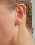 Aretes Mini Abeja Navy