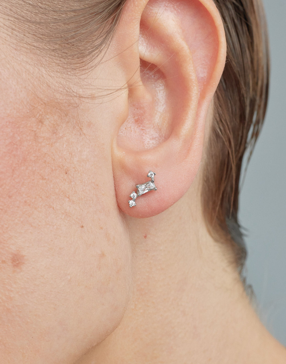 Aretes en Plata 925 Constelación Clear