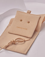 Aretes en Plata 925 Flor Rubí