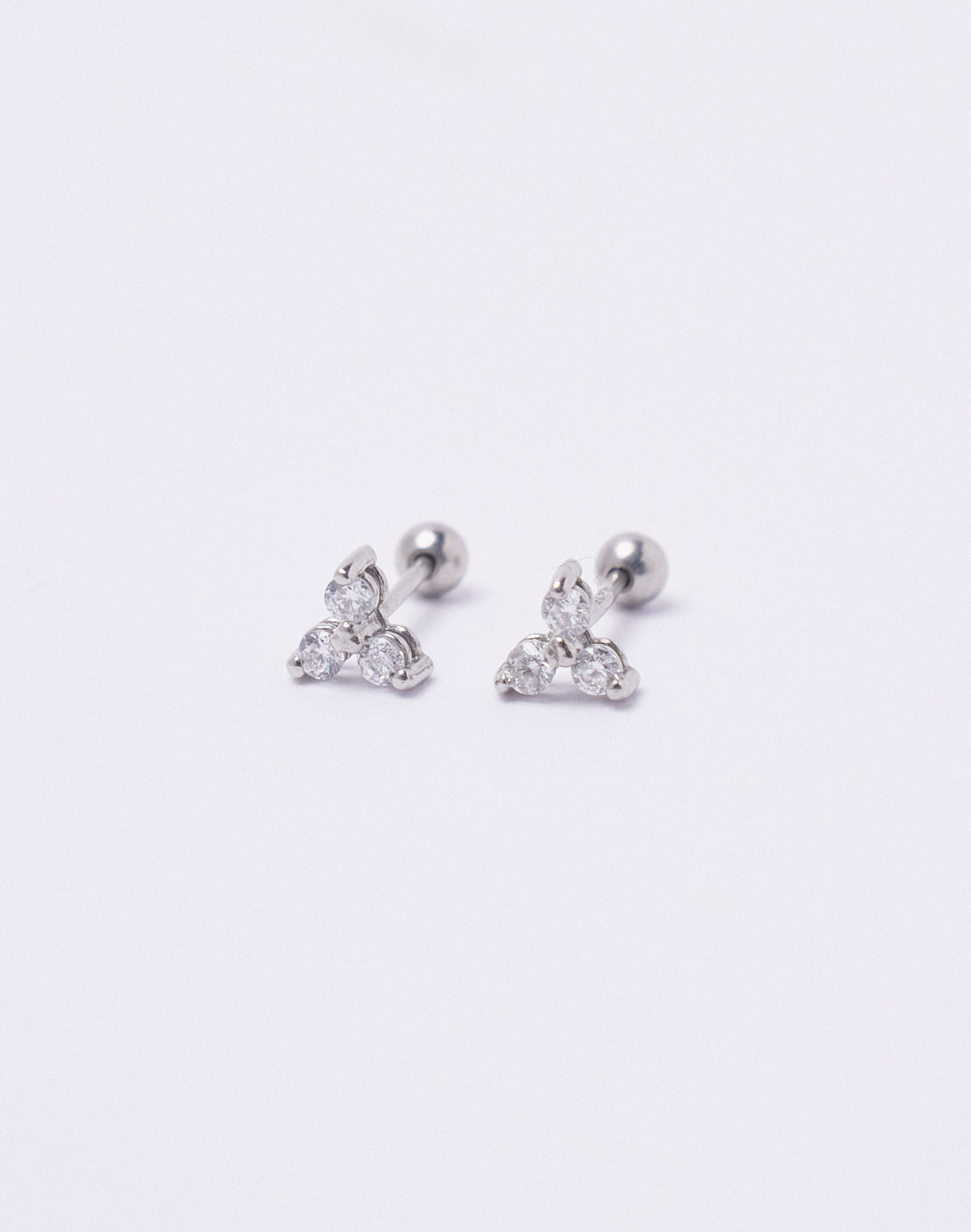 Aretes en Plata 925 Triada Clear