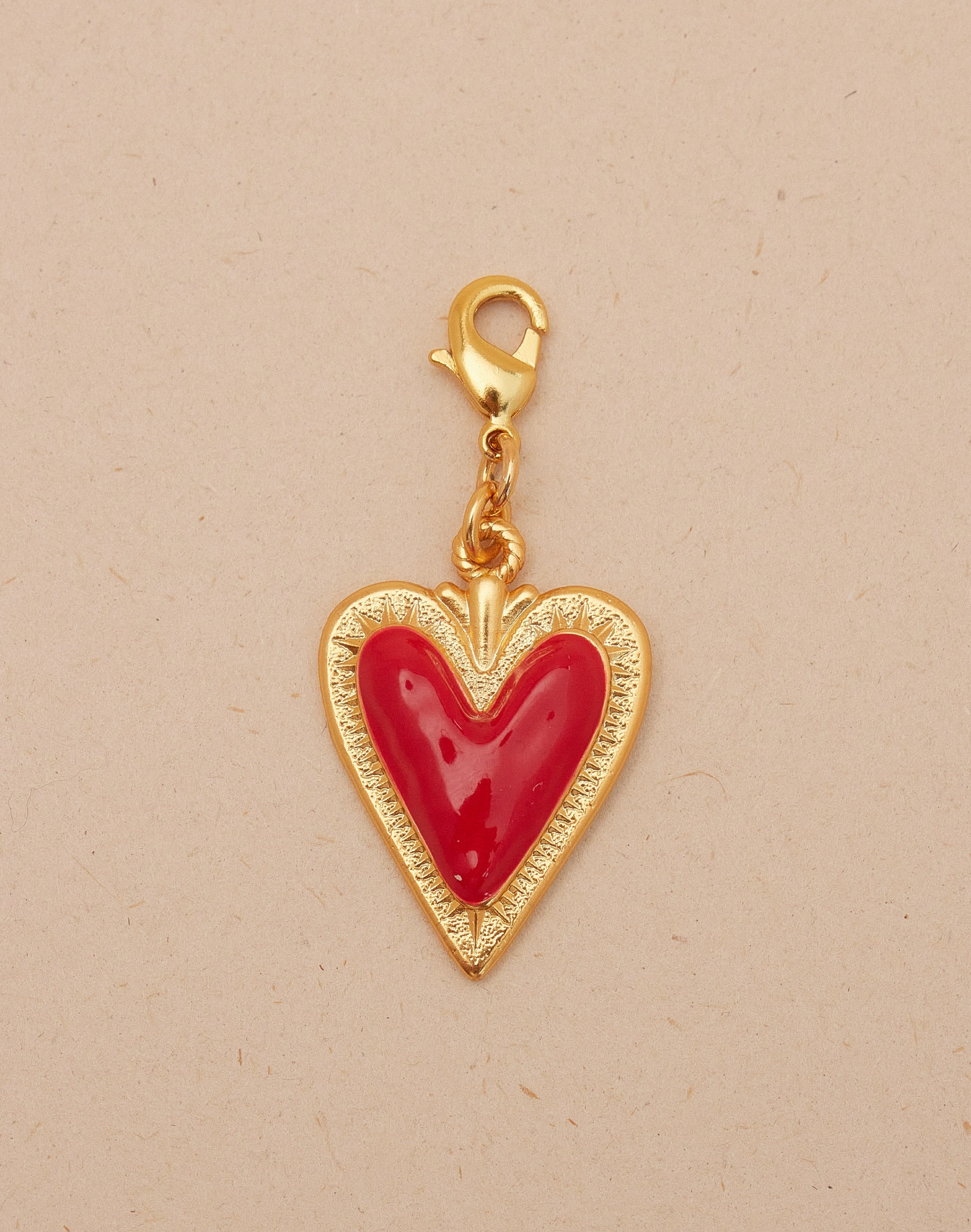 Mini Charm Corazón de Fuego