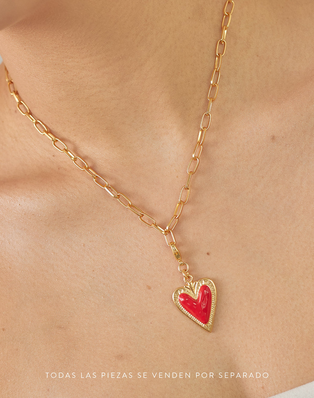 Mini Charm Corazón de Fuego