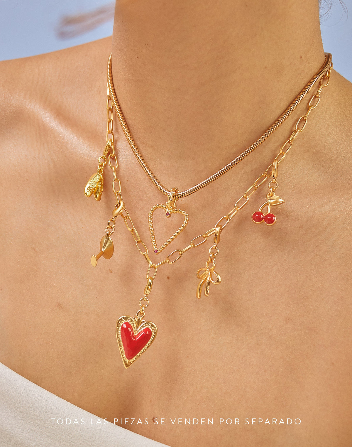 Mini Charm Corazón de Fuego