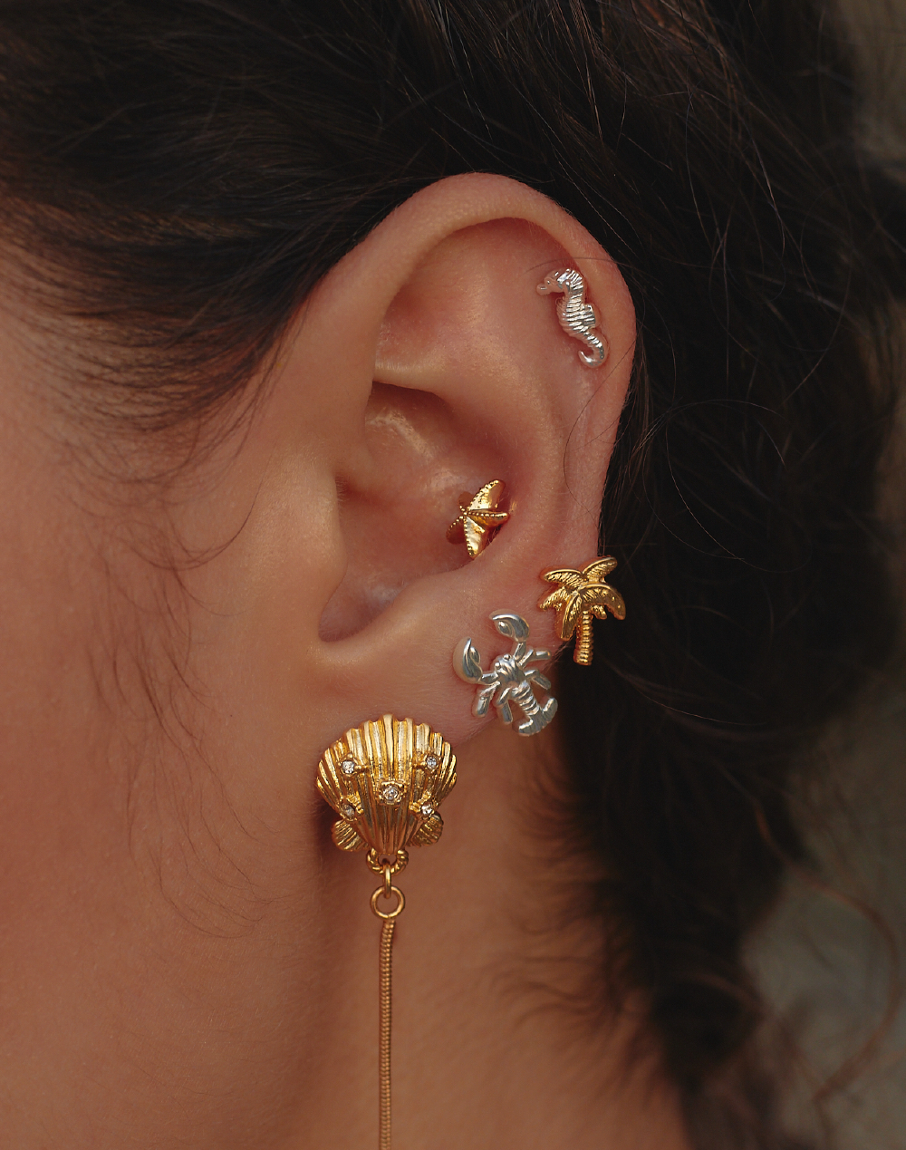 Set de 5 Aretes Mermaids