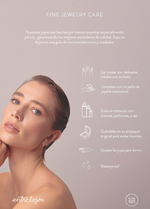 Aretes en Plata 925 Flor Rubí